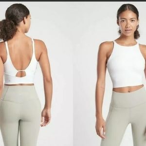 New Athleta Intention Crop Tank Cup Size D DD White Size Large Retail $59 NWT